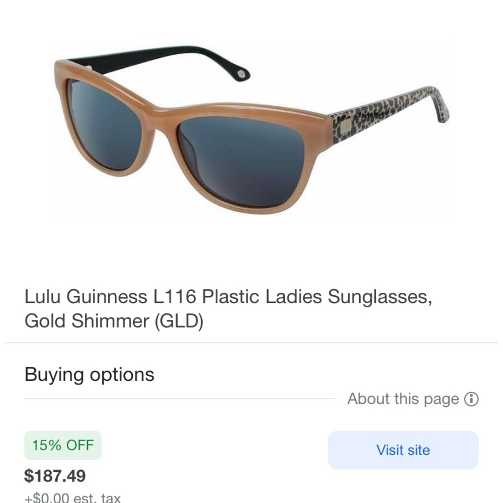 Women’s LULU GUINNESS cat eye  sunglasses